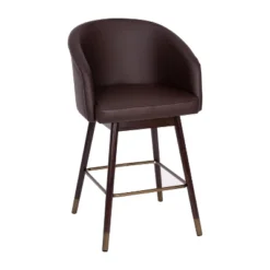 Flash Furniture Margo Commercial Grade Mid-Back Modern Barstool With Beechwood Legs And Curved Back -Flash Furniture GUEST 72e4b8d8 072a 40a3 9a07 cb1828b9d150
