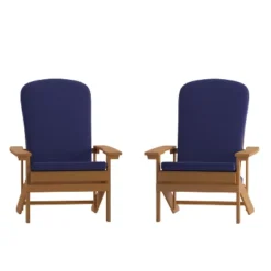 Flash Furniture Charlestown Set Of 2 All-Weather Poly Resin Wood Adirondack Chairs With Cushions For Deck, Porch, And Patio 36 Flash Furniture Charlestown Set Of 2 All-Weather Poly Resin Wood Adirondack Chairs With Cushions For Deck, Porch, And Patio -Flash Furniture GUEST 73b9fa64 47af 4740 a326 232d037ecd69