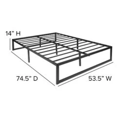 Flash Furniture 14 Inch Metal Platform Bed Frame With 10 Inch Pocket Spring Mattress In A Box (No Box Spring Required) -Flash Furniture GUEST 742b458b d1bc 4a58 93a0 b3955839e0ec