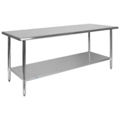 Flash Furniture Stainless Steel 18 Gauge Prep And Work Table With Undershelf - NSF Certified -Flash Furniture GUEST 74c50e5f 8877 4186 b076 56290a42ad91