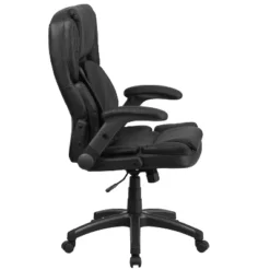Flash Furniture Hansel Extreme Comfort High Back Black LeatherSoft Executive Swivel Ergonomic Office Chair With Flip-Up Arms -Flash Furniture GUEST 756d4759 8e08 40a4 91e7 e50323aa600c