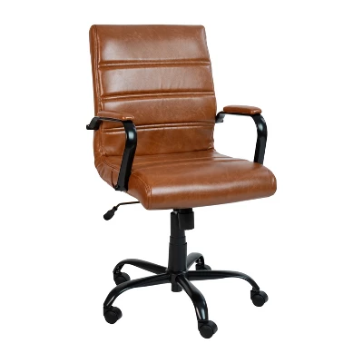 Flash Furniture Mid-Back Executive Swivel Office Chair With Metal Frame And Arms 20 Flash Furniture Mid-Back Executive Swivel Office Chair With Metal Frame And Arms - Image 18