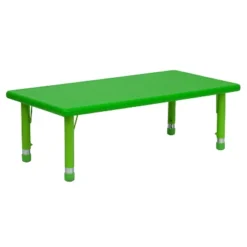 Flash Furniture 24"W X 48"L Rectangular Plastic Height Adjustable Activity Table -Flash Furniture GUEST 770b9d84 e4d0 4f75 88d1 84fc3fbb5dfd