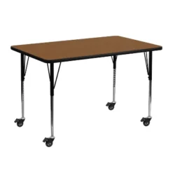 Flash Furniture Mobile 24''W X 48''L Rectangular HP Laminate Activity Table - Standard Height Adjustable Legs 11 Flash Furniture Mobile 24''W X 48''L Rectangular HP Laminate Activity Table - Standard Height Adjustable Legs -Flash Furniture GUEST 776190cf bcd8 44b0 a199 459bd4cd41c5