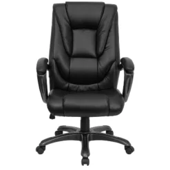 High Back Executive Swivel Office Chair Black Leather - Flash Furniture -Flash Furniture GUEST 7787ec43 edf0 4f8d 8c36 1fdbcea7e1f2