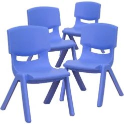 Flash Furniture 4 Pack Plastic Stackable School Chairs With 10.5" Seat Height -Flash Furniture GUEST 77d32bdf 6dd2 4ab0 a29e b4ab400b0442