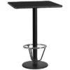 Flash Furniture 30'' Square Black Laminate Table Top With 18'' Round Bar Height Table Base And Foot Ring -Flash Furniture GUEST 78e8a30b 5065 4b6d b712 197059ea120c