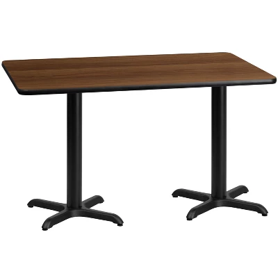 Flash Furniture 30'' X 60'' Rectangular Laminate Table Top With 22'' X 22'' Table Height Bases 6 Flash Furniture 30'' X 60'' Rectangular Laminate Table Top With 22'' X 22'' Table Height Bases - Image 4