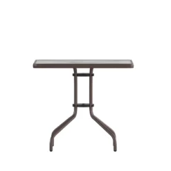 Flash Furniture Barker 31.5'' Square Tempered Glass Metal Table -Flash Furniture GUEST 7a2c7ad6 22f9 4e5f 8c44 2e9929d8b4eb 1