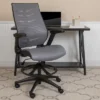 Flash Furniture High Back Mesh Spine-Back Ergonomic Drafting Chair With Adjustable Foot Ring And Adjustable Flip-Up Arms -Flash Furniture GUEST 7bbfe1ed 7a97 40ab 8f41 ff09d464a403