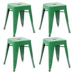 Flash Furniture 18" Table Height Stool, Stackable Backless Metal Indoor Dining Stool, Commercial Grade Restaurant Stool - Set Of 4 -Flash Furniture GUEST 7c9e63f9 c5d8 4757 9041 1c8d277e9a56