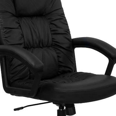 Flash Furniture Hansel High Back Black LeatherSoft Executive Swivel Office Chair With Arms 6 Flash Furniture Hansel High Back Black LeatherSoft Executive Swivel Office Chair With Arms - Image 4