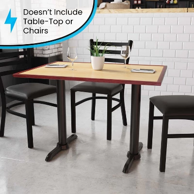 Flash Furniture 5'' X 22'' Restaurant Table T-Base With 3'' Dia. Table Height Column 4 Flash Furniture 5'' X 22'' Restaurant Table T-Base With 3'' Dia. Table Height Column - Image 2