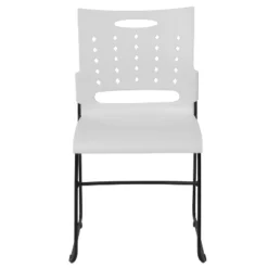 Flash Furniture HERCULES Series 881 Lb. Capacity White Sled Base Stack Chair With Air-Vent Back -Flash Furniture GUEST 7dea9d2f cf77 4ec3 8e26 b746ea1660b0