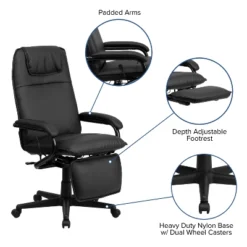 Flash Furniture High Back LeatherSoft Executive Reclining Ergonomic Swivel Office Chair With Arms -Flash Furniture GUEST 7e7ee250 5574 42fe b065 e115f37b5bfd