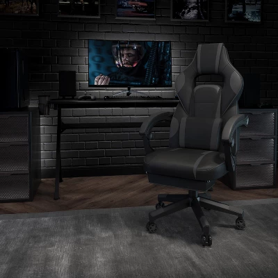 Flash Furniture X40 Gaming Chair Racing Ergonomic Computer Chair With Fully Reclining Back/Arms, Slide-Out Footrest, Massaging Lumbar 3 Flash Furniture X40 Gaming Chair Racing Ergonomic Computer Chair With Fully Reclining Back/Arms, Slide-Out Footrest, Massaging Lumbar