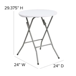 Flash Furniture 2-Foot Round Granite White Plastic Folding Table -Flash Furniture GUEST 7f011ec1 c663 4534 8446 fde29fd6fb5c