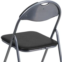 Flash Furniture 4 Pack HERCULES Series Black Vinyl Metal Folding Chair With Carrying Handle -Flash Furniture GUEST 7f64e39e 3fd3 4823 a8e4 0531fa048e89