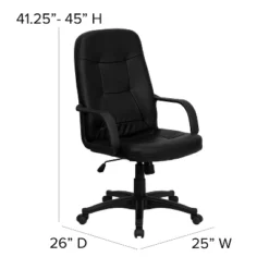 Flash Furniture Holly High Back Black Glove Vinyl Executive Swivel Office Chair With Arms -Flash Furniture GUEST 7fc50d18 5c3a 4737 a284 ba759130cb88