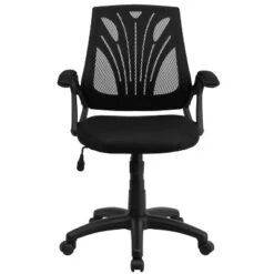 Flash Furniture Mid-Back Designer Black Mesh Swivel Task Office Chair With Open Arms -Flash Furniture GUEST 8150798e c3e3 414b 9d7b 5abc5826c7b5
