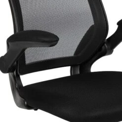 Flash Furniture Black Mesh Sled Base Side Reception Chair With Flip-Up Arms -Flash Furniture GUEST 819200c0 a29a 49ea babf ce24c0840f02