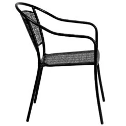 Flash Furniture Commercial Grade Indoor-Outdoor Steel Patio Arm Chair With Round Back -Flash Furniture GUEST 83402101 1d46 4729 9978 b62c642709aa