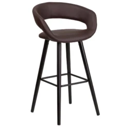 Flash Furniture Brynn Series 29'' High Contemporary Vinyl Rounded Back Barstool With Cappuccino Wood Frame 22 Flash Furniture Brynn Series 29'' High Contemporary Vinyl Rounded Back Barstool With Cappuccino Wood Frame -Flash Furniture GUEST 83a9cf4d a8d9 4acf 9e41 05af442c7e68