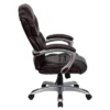High Back LeatherSoft Executive Swivel Ergonomic Office Chair With Accent Layered Seat And Back And Padded Arms Brown - Flash Furniture -Flash Furniture GUEST 83ac084e c482 45a5 a1e6 f12f40d3c6b0