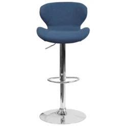 Flash Furniture Contemporary Adjustable Height Barstool With Curved Back And Chrome Base -Flash Furniture GUEST 8436a35d 33b3 4bf1 93c4 cd4138d5d945