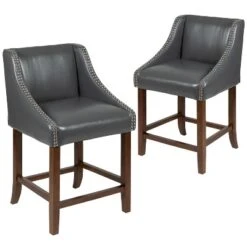 Flash Furniture Carmel Series 24" High Transitional Wood Counter Height Stool With Accent Nail Trim, Set Of 2 29 Flash Furniture Carmel Series 24" High Transitional Wood Counter Height Stool With Accent Nail Trim, Set Of 2 -Flash Furniture GUEST 8446b4ff ff96 4c3b a286 e5ef0ceff2d2