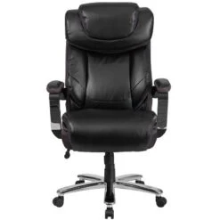 Flash Furniture HERCULES Series Big & Tall 500 Lb. Rated Black LeatherSoft Executive Swivel Ergonomic Office Chair With Adjustable Headrest -Flash Furniture GUEST 845bb229 1b4f 4dad a8d5 ed6a3f106621