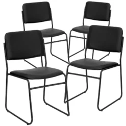 Flash Furniture 4 Pack HERCULES Series 500 Lb. Capacity High Density Stacking Chair With Sled Base -Flash Furniture GUEST 856f7089 a689 43b8 b4fb b9a946623d50