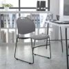 Flash Furniture HERCULES Series 880 Lb. Capacity Gray Ultra-Compact Stack Chair With Black Powder Coated Frame -Flash Furniture GUEST 85e746cc 233c 45ff bc45 a9c43afc882b