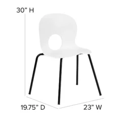 Flash Furniture HERCULES Series 770 Lb. Capacity Designer Plastic Stack Chair With Black Frame -Flash Furniture GUEST 861ebdd7 2351 4428 8bb9 baabbf6f3221