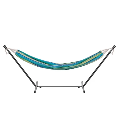 Flash Furniture Lola 2 Person Hammock With Stand And Premium Carry Bag, Cotton Hammock With Space Saving Steel Stand, 450 LBS. Static Weight Capacity 10 Flash Furniture Lola 2 Person Hammock With Stand And Premium Carry Bag, Cotton Hammock With Space Saving Steel Stand, 450 LBS. Static Weight Capacity - Image 8