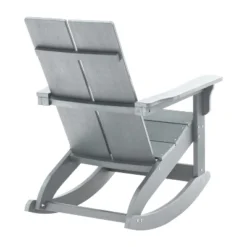 Flash Furniture Finn Modern Commercial Grade All-Weather 2-Slat Poly Resin Wood Rocking Adirondack Chair With Rust Resistant Stainless Steel Hardware -Flash Furniture GUEST 86d0ea5f aad7 4595 a827 586e52661050
