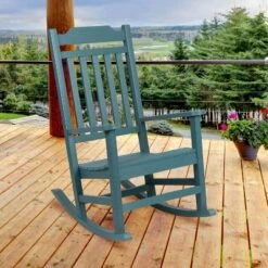 Flash Furniture Winston All-Weather Poly Resin Wood Rocking Chair