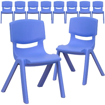 Flash Furniture 10 Pack Plastic Stackable School Chair With 12" Seat Height 15 Flash Furniture 10 Pack Plastic Stackable School Chair With 12" Seat Height - Image 13