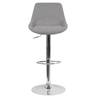 Flash Furniture Contemporary Adjustable Height Gas Lift Swivel Bar Stool With Support Pillow - Kitchen Dining Stool 4 Flash Furniture Contemporary Adjustable Height Gas Lift Swivel Bar Stool With Support Pillow - Kitchen Dining Stool - Image 2