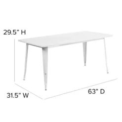 Flash Furniture Commercial Grade 31.5" X 63" Rectangular Metal Indoor-Outdoor Table -Flash Furniture GUEST 8b106ccf cd26 47b2 8569 1cd3e7066bb2