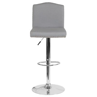 Flash Furniture Bellagio Contemporary Adjustable Height Crown Back Barstool With Accent Nail Trim 10 Flash Furniture Bellagio Contemporary Adjustable Height Crown Back Barstool With Accent Nail Trim - Image 8