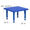 Flash Furniture 24" Square Plastic Height Adjustable Activity Table Set With 4 Chairs 1 Flash Furniture 24" Square Plastic Height Adjustable Activity Table Set With 4 Chairs -Flash Furniture GUEST 8c41eb85 258f 4c88 8f19 333209179b5e