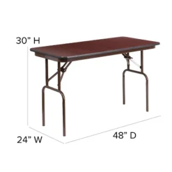 Flash Furniture 4-Foot Mahogany Melamine Laminate Folding Banquet Table 12 Flash Furniture 4-Foot Mahogany Melamine Laminate Folding Banquet Table -Flash Furniture GUEST 8c47a225 c92d 4357 a064 c99777b50a6d
