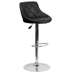 Flash Furniture Contemporary Vinyl Bucket Seat Adjustable Height Barstool With Diamond Pattern Back And Chrome Base -Flash Furniture GUEST 8ca52201 f2cf 4862 a97f 47cff251d4e5