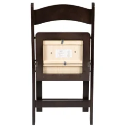 Flash Furniture HERCULES Series Chocolate Wood Folding Chair With Vinyl Padded Seat -Flash Furniture GUEST 8cb6942d b19e 4701 9aa7 9362fe73f105