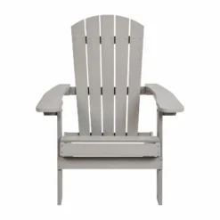 Flash Furniture Set Of 4 Charlestown All-Weather Poly Resin Folding Adirondack Chair -Flash Furniture GUEST 8ce09756 a898 4cfc 90a6 8cc962927f62