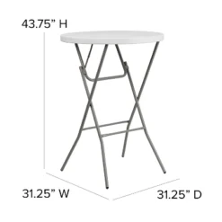 Flash Furniture 2.6-Foot Round Granite White Plastic Bar Height Folding Table 9 Flash Furniture 2.6-Foot Round Granite White Plastic Bar Height Folding Table -Flash Furniture GUEST 8d655f3e 0e81 4446 80ae 56a60cd116ad