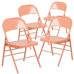 Flash Furniture 4 Pack HERCULES COLORBURST Series Triple Braced & Double Hinged Metal Folding Chair -Flash Furniture GUEST 8dca6f84 6ec5 4475 b1c6 881616670947