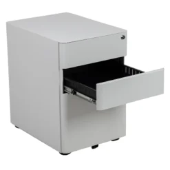 Flash Furniture Modern 3-Drawer Mobile Locking Filing Cabinet With Anti-Tilt Mechanism And Hanging Drawer For Legal & Letter Files -Flash Furniture GUEST 8dd9ac1b 61e9 40c6 942e 89a34d7df307