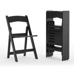 Flash Furniture 4 Pack HERCULES Series 800 Lb. Capacity Resin Folding Chair With Slatted Seat -Flash Furniture GUEST 8ea5838d 7147 42d3 9bdb 925581e4d7af
